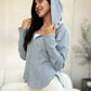 Ribbed Zip Up Drawstring Hooded Jacket