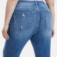 BAYEAS Full Size High Waist Distressed Raw Hew Skinny Jeans at Bella Road