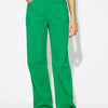 High Waist Jeans with Pockets - Green