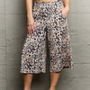 Ninexis Leopard High Waist Flowy Wide Leg Pants with Pockets - Leopard