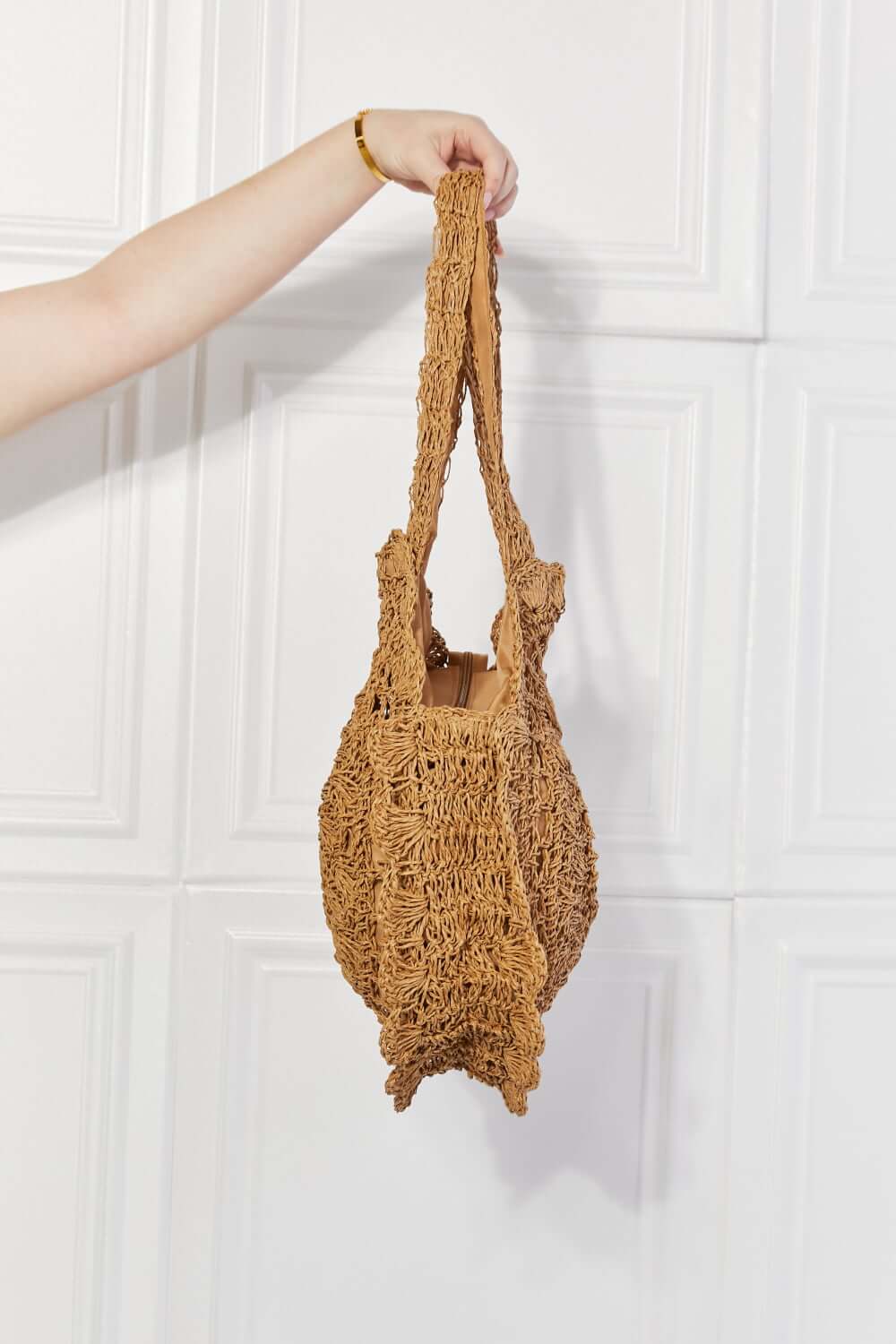 JUSTIN TAYLOR Brunch Time Straw Rattan Handbag at Bella Road