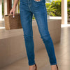 Bella Road Buttoned Skinny Jeans with Pockets - Medium