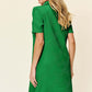 DOUBLE TAKE Full Size Texture Collared Neck Short Sleeve Dress at Bella Road