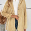 Bella Road Fuzzy Button Up Hooded Jacket - Pastel Yellow