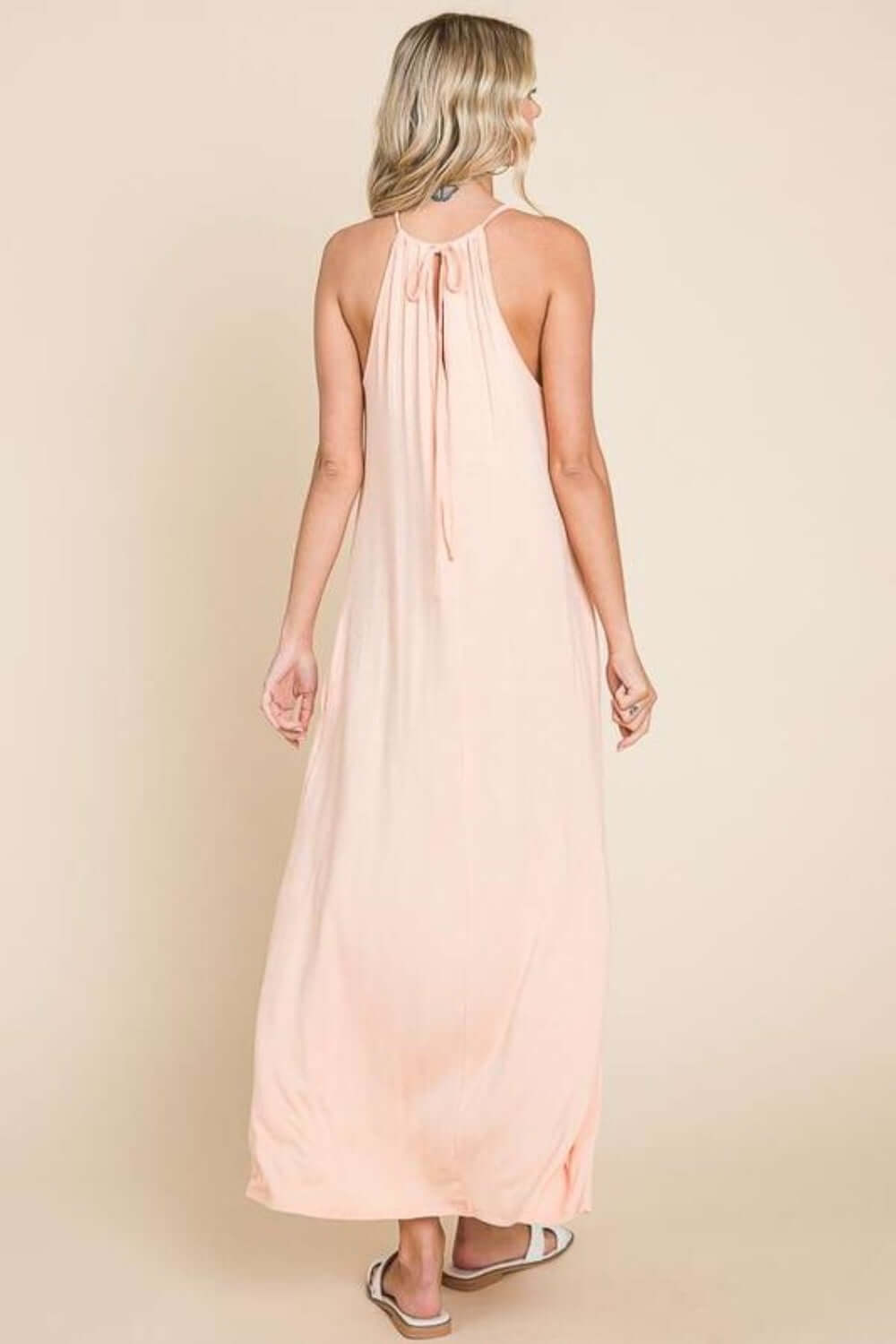 CULTURE CODE Full Size Tie Back Maxi Cami Dress at Bella Road