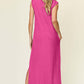 DOUBLE TAKE Full Size Texture Mock Neck Sleeveless Maxi Dress at Bella Road