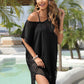 BELLA ROAD Slit Openwork V-Neck Cover-Up at Bella Road