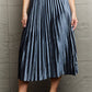 NINEXIS Accordion Pleated Flowy Midi Skirt at Bella Road