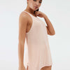 Round Neck Spaghetti Strap Sleeveless Cover Up - Light Apricot