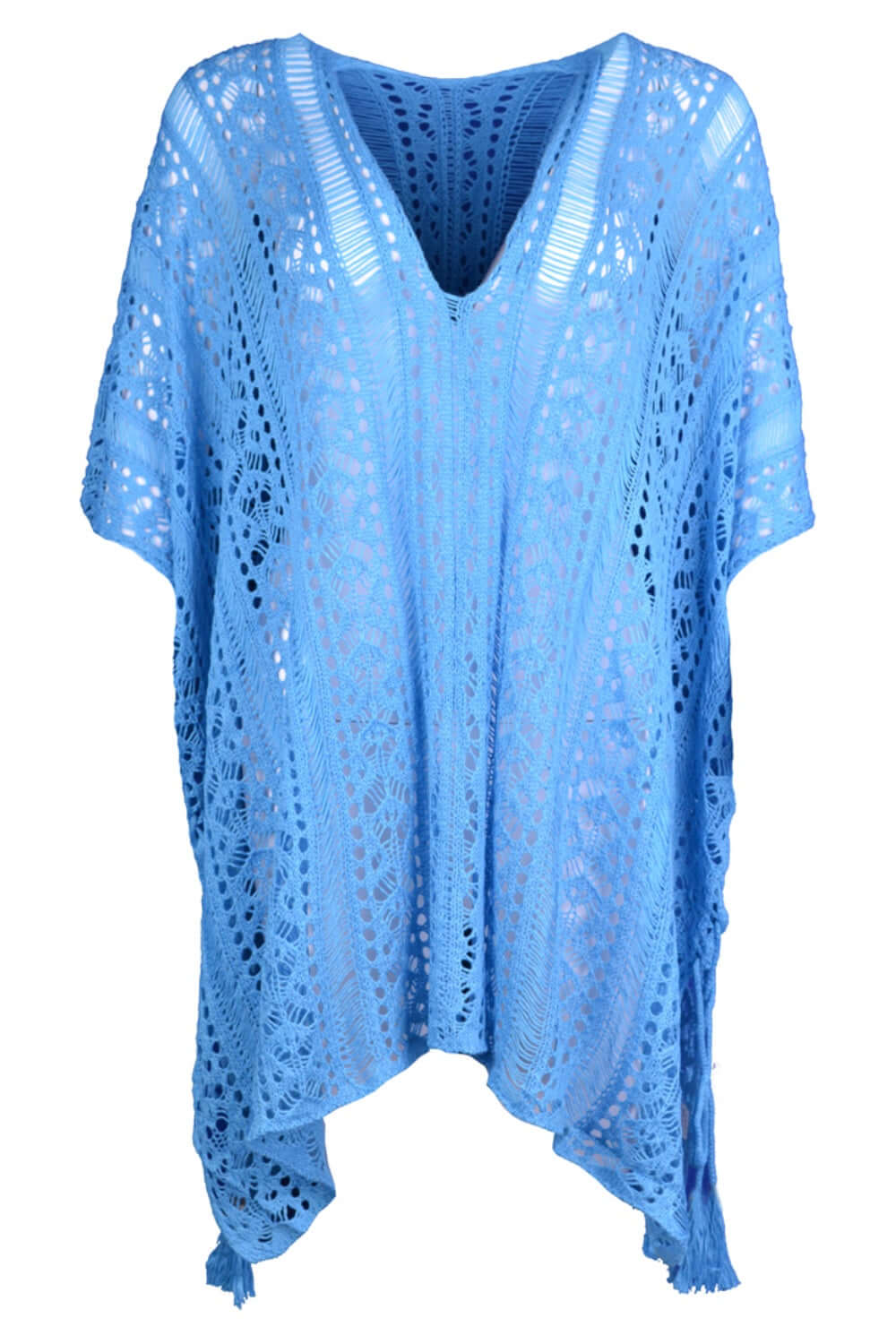 BELLA ROAD Cutout V-Neck Cover-Up with Tassel at Bella Road