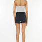 KANCAN High Rise Raw Hem Denim Shorts at Bella Road