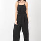 VERY J Pintuck Detail Woven Sleeveless Jumpsuit at Bella Road