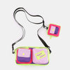 Himawari Removable Strap Nylon Crossbody Bag with EarPods Bag - Pink