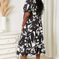 DOUBLE TAKE Printed Surplice Balloon Sleeve Dress at Bella Road