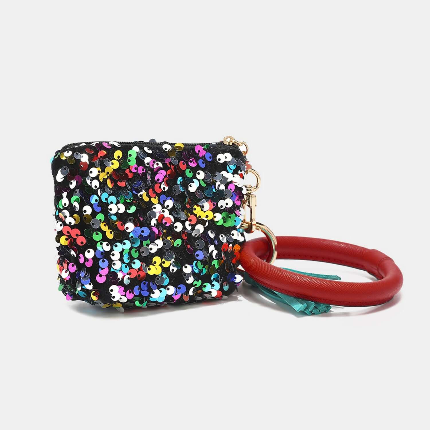 NICOLE LEE USA Sequin Pouch Wristlet Keychain at Bella Road