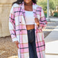 DOUBLE TAKE Full Size Plaid Button Up Lapel Collar Coat at Bella Road