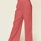 DOUBLE TAKE Full Size Texture Smocked Waist Wide Leg Pants at Bella Road