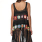 BELLA ROAD Openwork Fringe Detail Embroidery Sleeveless Cover-Up at Bella Road