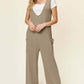 DOUBLE TAKE Full Size Sleeveless Wide Leg Jumpsuit with Pockets at Bella Road