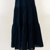 High Waisted Tiered Maxi Skirt - Black