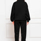 Half Zip Long Sleeve Sweatshirt and Pants Set