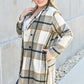 DOUBLE TAKE Full Size Plaid Button Up Lapel Collar Coat at Bella Road