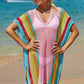 DOUBLE TAKE Openwork Striped Slit Knit Cover Up at Bella Road