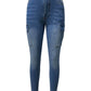 Bella Road Denim Skinny Jeans with pockets in medium wash for a chic and confident look. Perfect for any occasion!