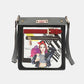 Nicole Lee USA Nikky Crossbody Bag with colorful front pocket design, eco-leather material, and main zipper closure.