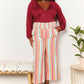 DOUBLE TAKE Striped Smocked Waist Pants with Pockets at Bella Road