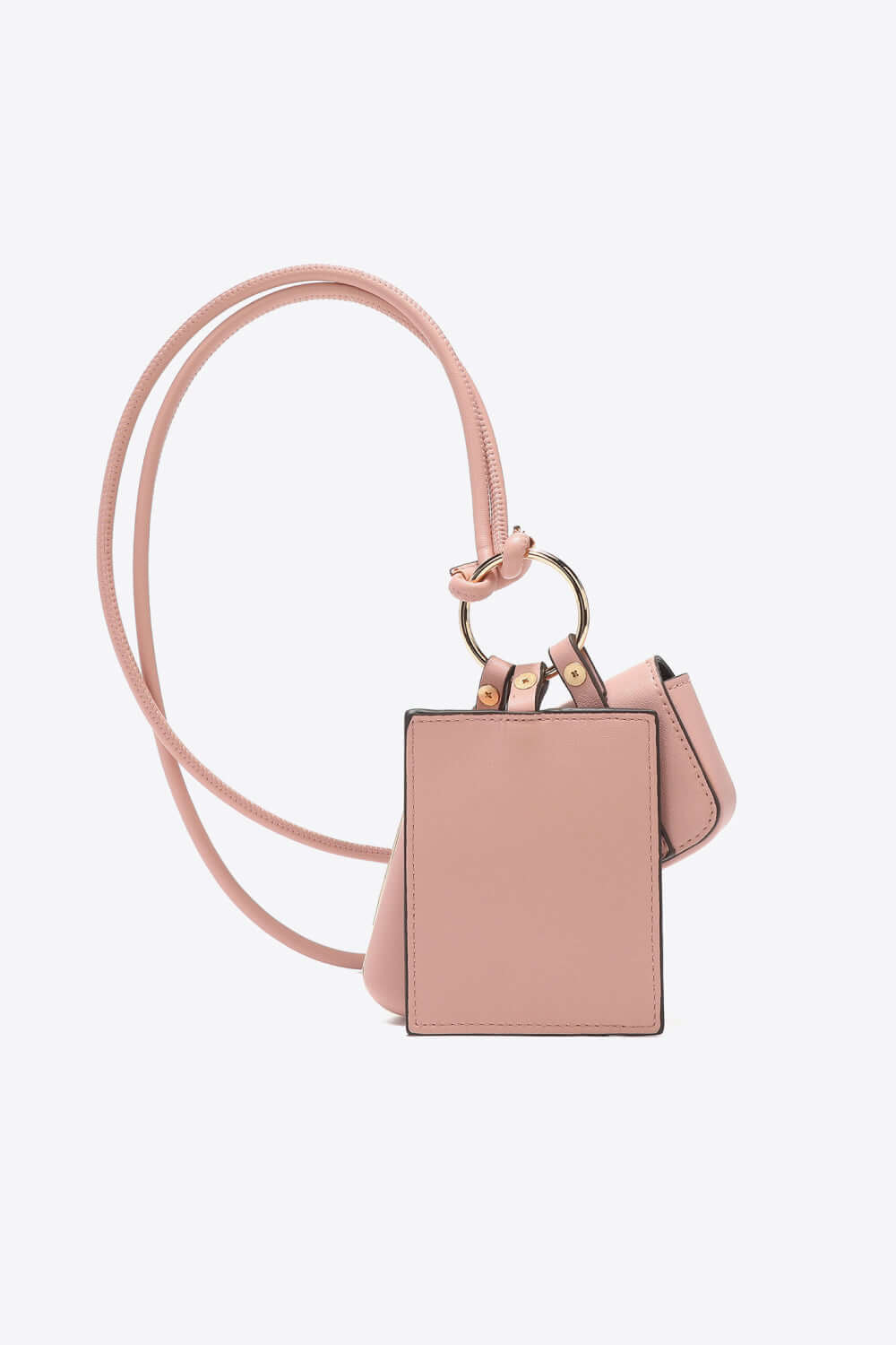 Nicole Lee USA vegan leather 3-piece lanyard set in pink, featuring stylish and functional design for essentials, including an AirPods case.