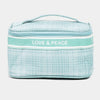 Love & Peace Striped Handle Bag - Blue