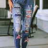 Bella Road Distressed Straight Jeans with Pockets - Medium