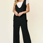 DOUBLE TAKE Full Size Sleeveless Wide Leg Jumpsuit with Pockets at Bella Road