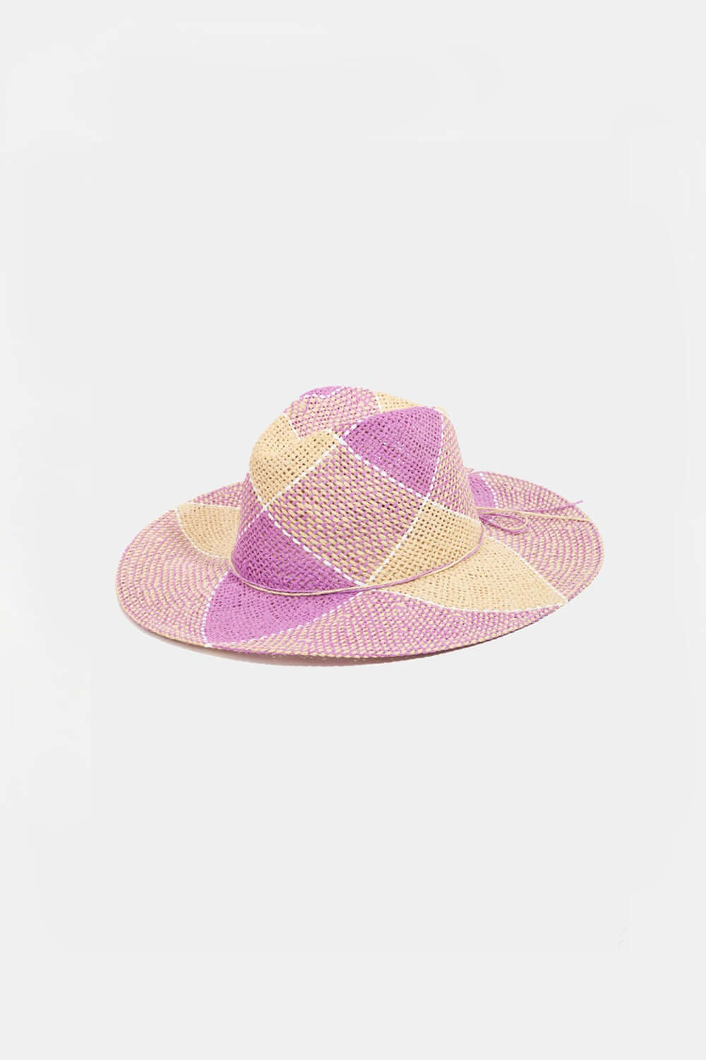 FAME Contrast Straw Braid Hat at Bella Road