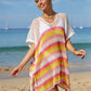 BELLA ROAD Cutout Striped Cover-Up with Tassel at Bella Road