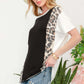 CELESTE Full Size Leopard Color Block T-Shirt at Bella Road