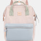 Himawari water-resistant canvas backpack with side pockets in pastel colors, perfect for adventures.