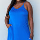 NINEXIS Good Energy Full Size Cami Side Slit Maxi Dress in Royal Blue at Bella Road