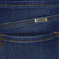 Close-up of the back pocket design on Mid Rise Gradient Skinny Jeans with detailed stitching and fabric texture.