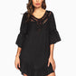 BELLA ROAD Backless Cutout Three-Quarter Sleeve Cover Up at Bella Road