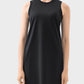 Sleek Millennia Round Neck Sleeveless Active Dress in black, perfect for workouts and staying stylish on the go.