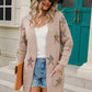 Stylish woman in Angel Wings Star Open Front Long Sleeve Cardigan, looking cozy and chic, ready to wing her way through the day