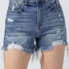 RISEN High Rise Distressed Denim Shorts - Medium