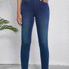 High Waist Skinny Jeans with Pockets - Medium