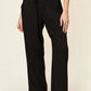 DOUBLE TAKE Full Size Texture Drawstring Straight Pants at Bella Road