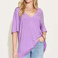 Bamboo V-Neck Drop Shoulder T-Shirt