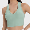 Millennia Scoop Neck Wide Strap Active Tank - Gum Leaf