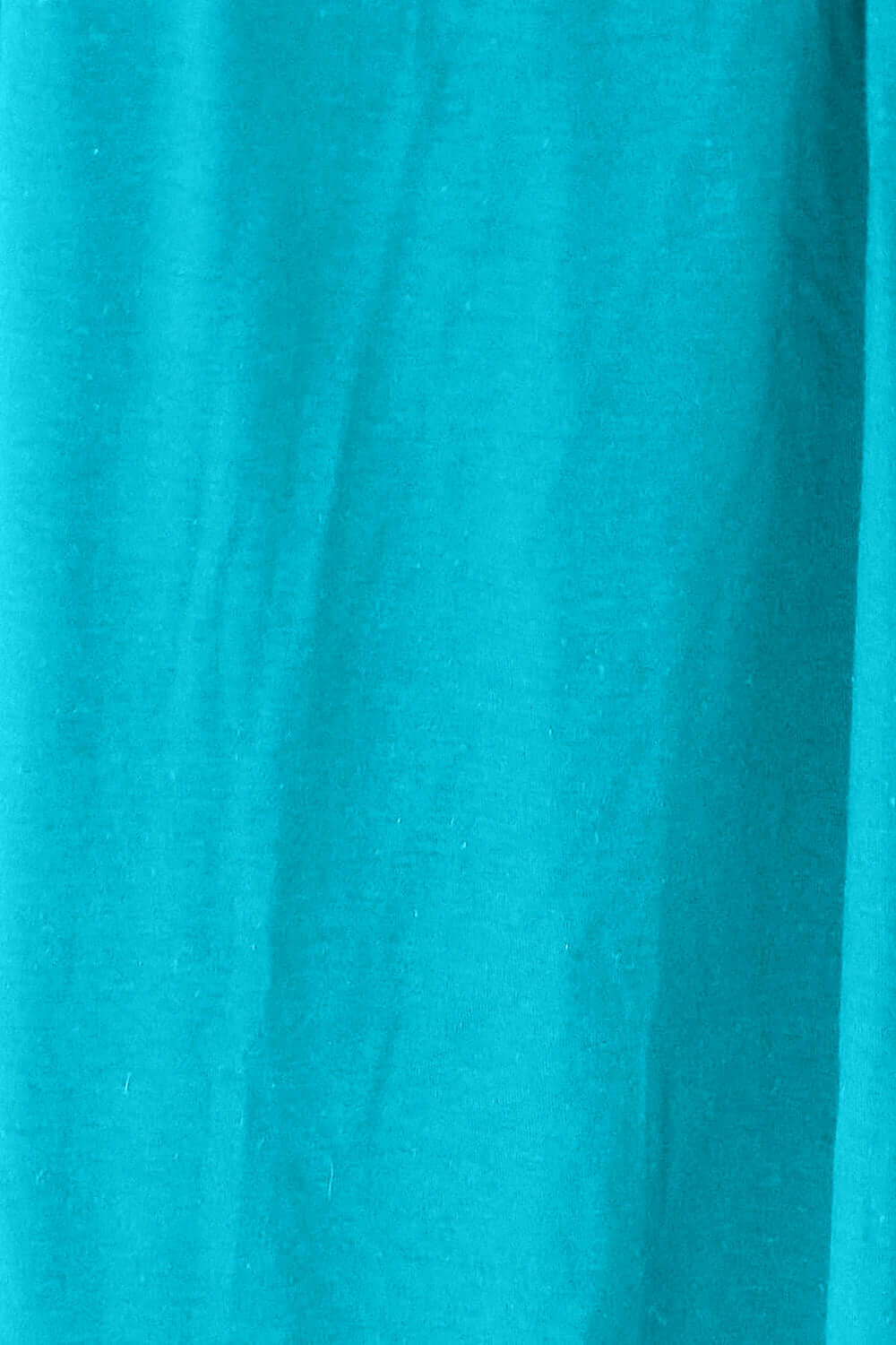 Close-up view of turquoise fabric texture showing the smooth and slightly stretchy material of the Open Front Long Sleeve Cover Up.