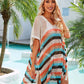 BELLA ROAD Cutout Striped Cover-Up with Tassel at Bella Road